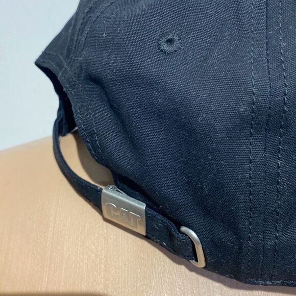 Caterpillar CAT Men's Black Curve Bill Embroidered Strapback Trademark Cap NWOT - Picture 3 of 10